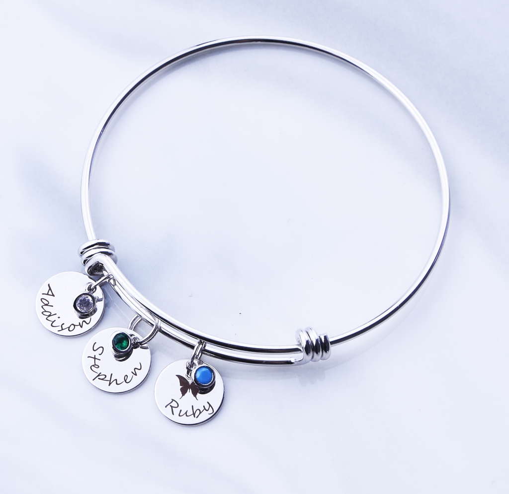 Personalised Birthstone Bracelet, Mothers Bracelet