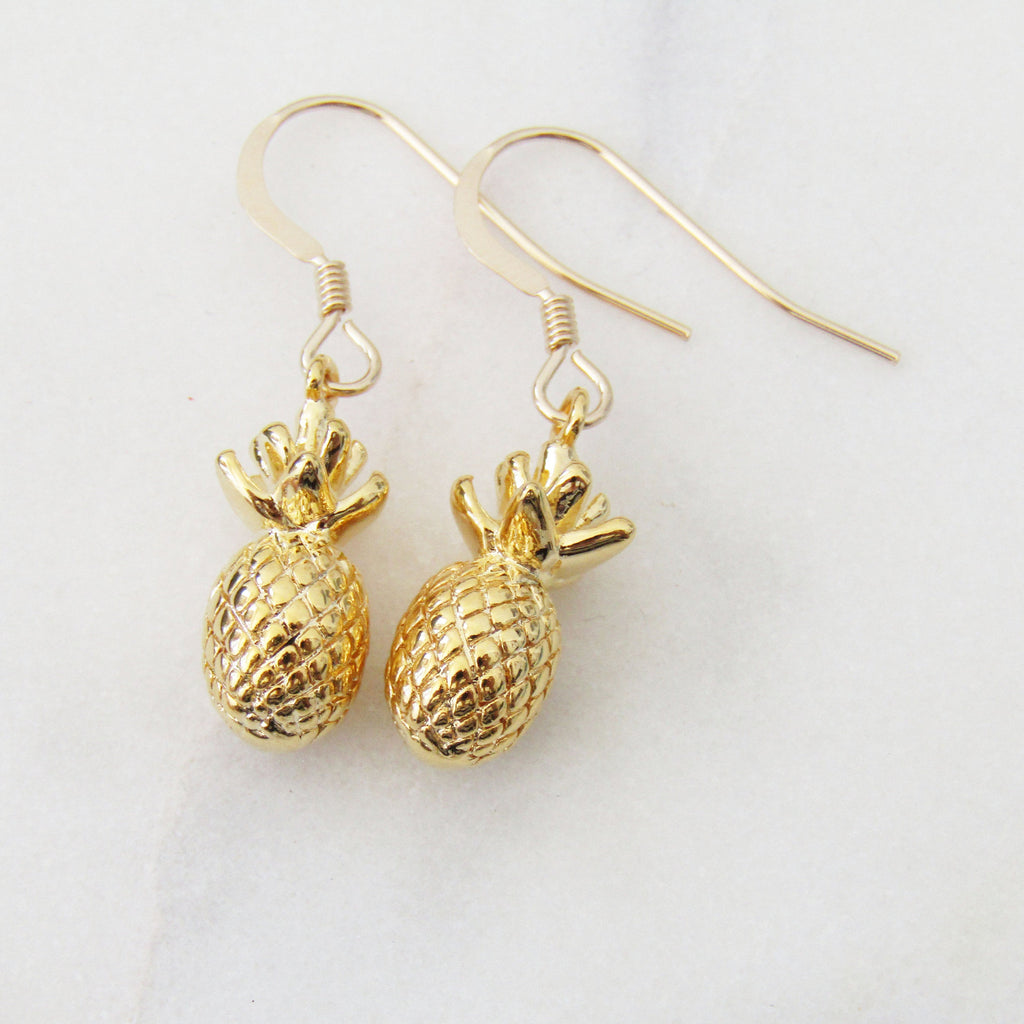 Pineapple Earrings Silver Rose Gold Gold Filled Pineapple Tropical Summer Earrings Pineapple Jewelry Womens Teen Girls Pineapple Earrings