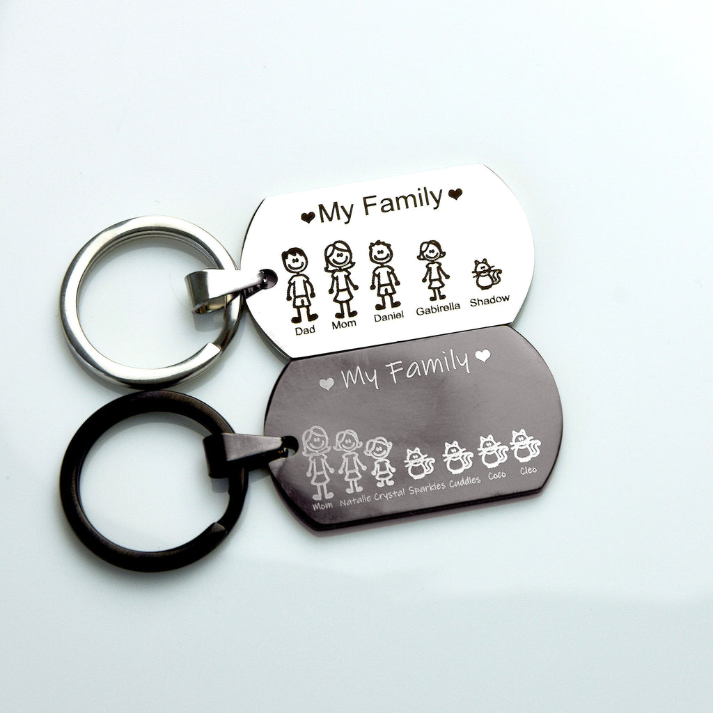Fathers Day Gifts, Dad Keychain, Gifts for Dad, Family Keychain, Mens Keychain, Father in law gift, Dad Keyring Present, Gifts for Him
