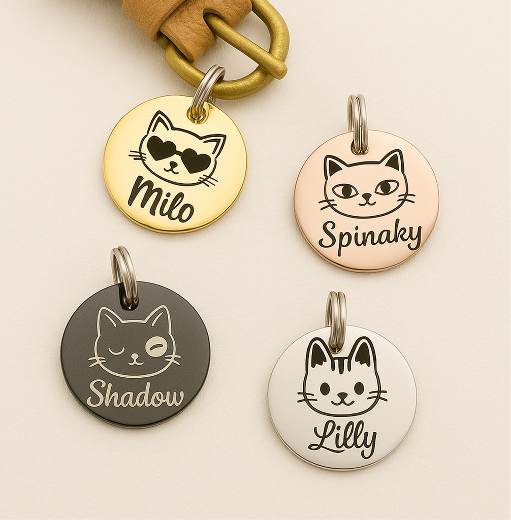 Personalized Cat Tag Small Cat or Kitten Name Tag