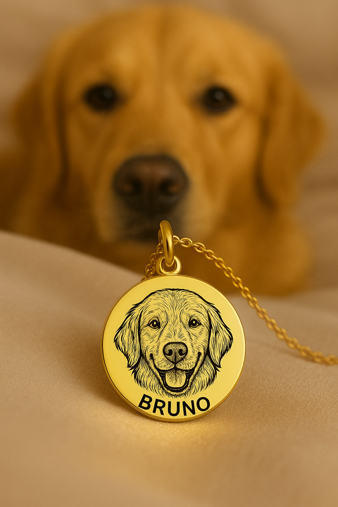 Personalized Necklace Custom Pet Portrait Photo Necklace, Photo Engraved Necklace Pet Lover Gift