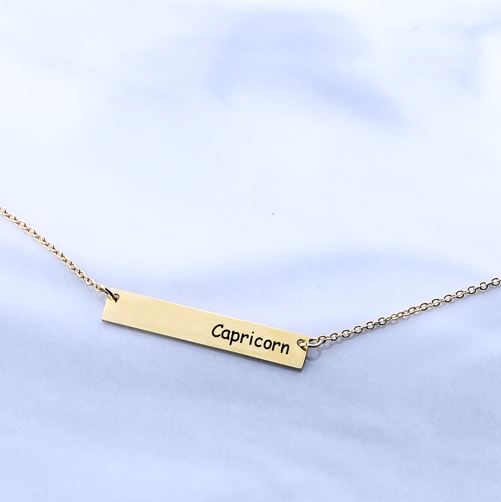 Zodiac Bar Necklace Zodiac Sign Necklace Star Sign Necklace  Birthday Gift