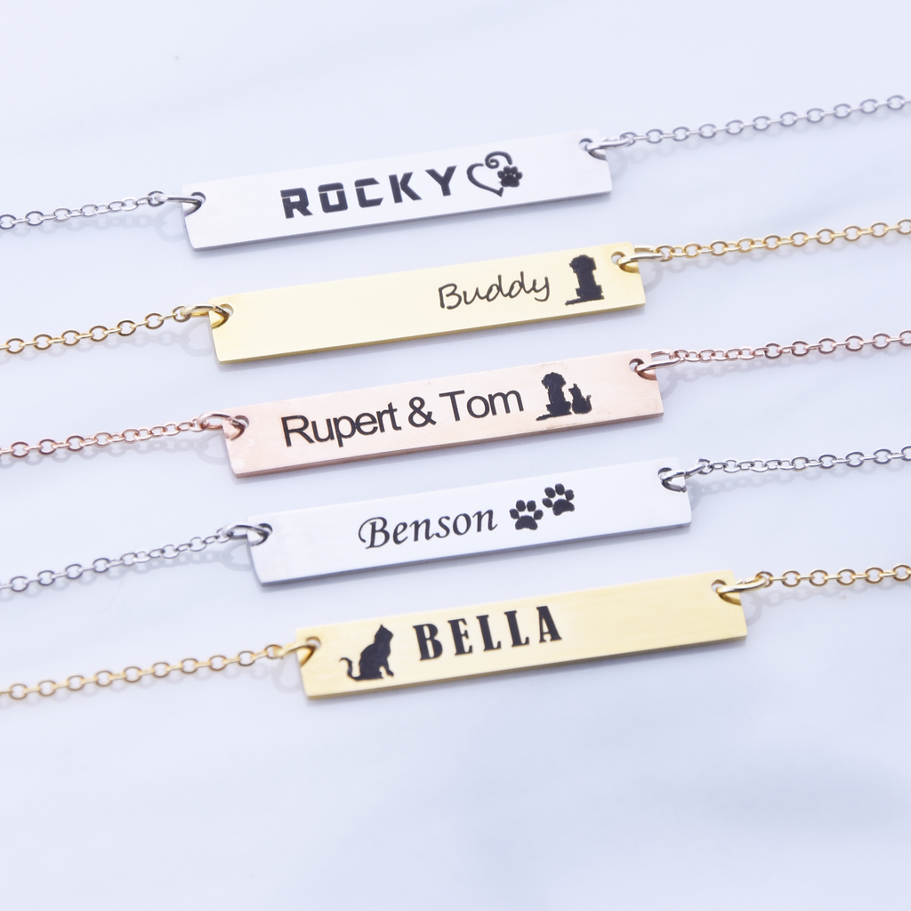 <transcy>Collier pour animaux de compagnie personnalisé, collier de chien, collier de chat, Pet Memorial, impression de patte, collier animal</transcy>