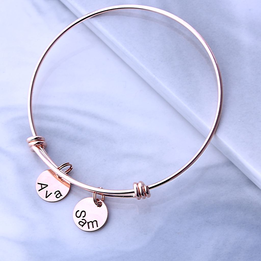 Name Bangle Bracelet,Mothers Day Gift,Custom Name Bracelet