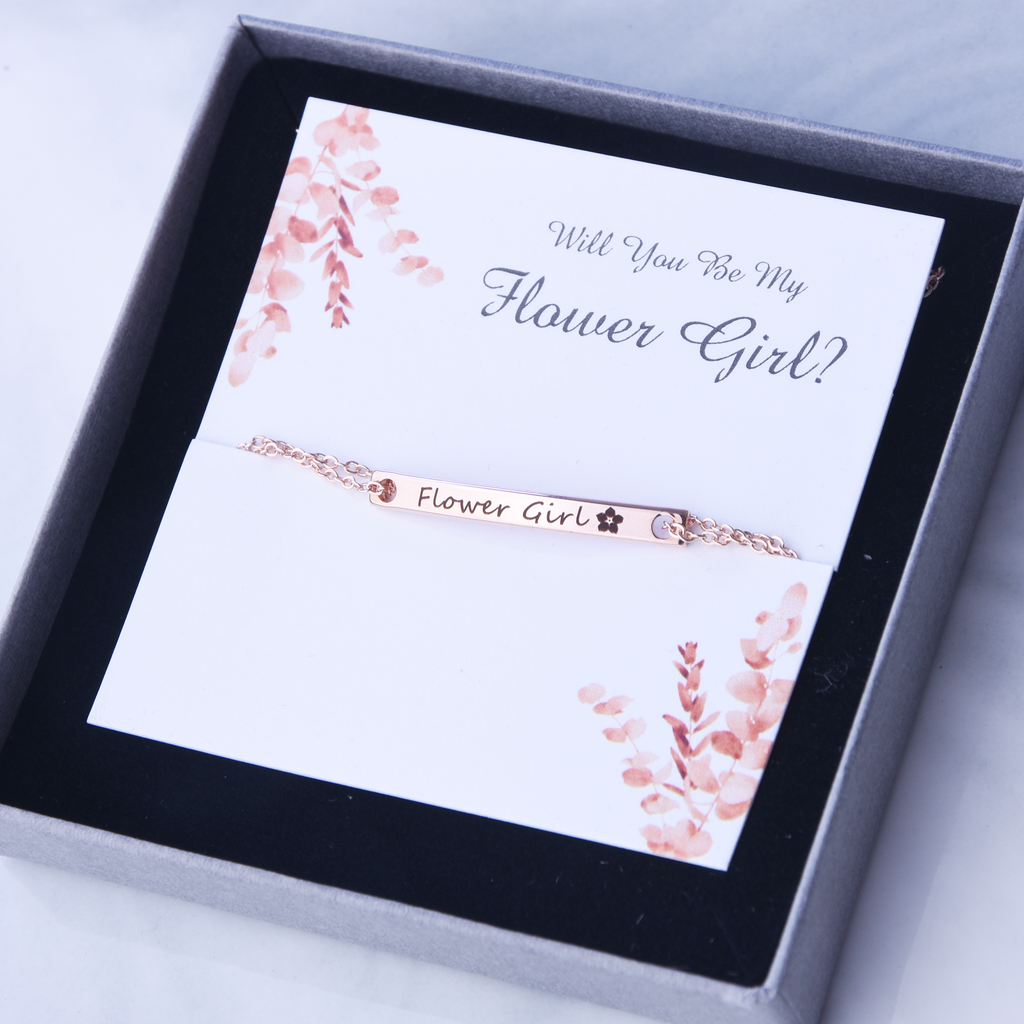 Flower Girl Gift Personalized Flower Girl Bracelet