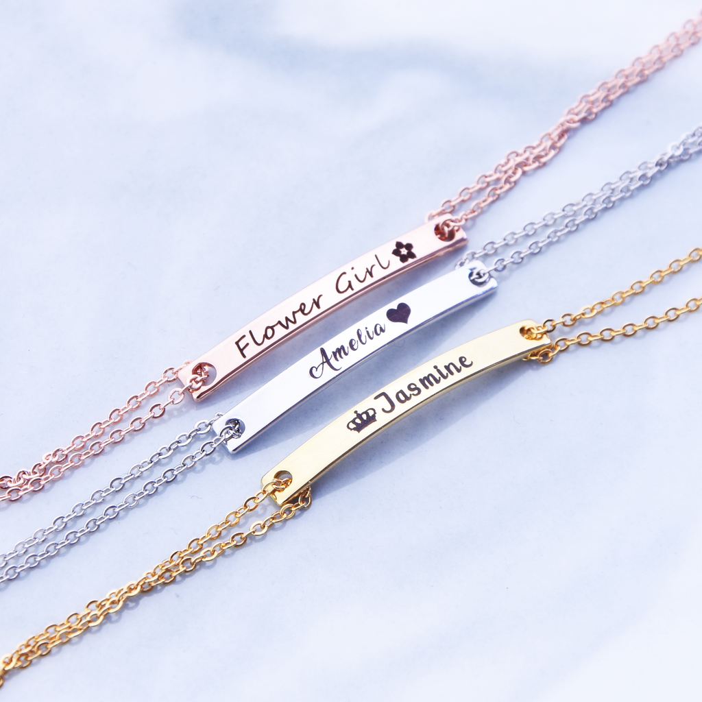 Children's Name Bracelet, Children's Jewelry, Girls Baptism Gift