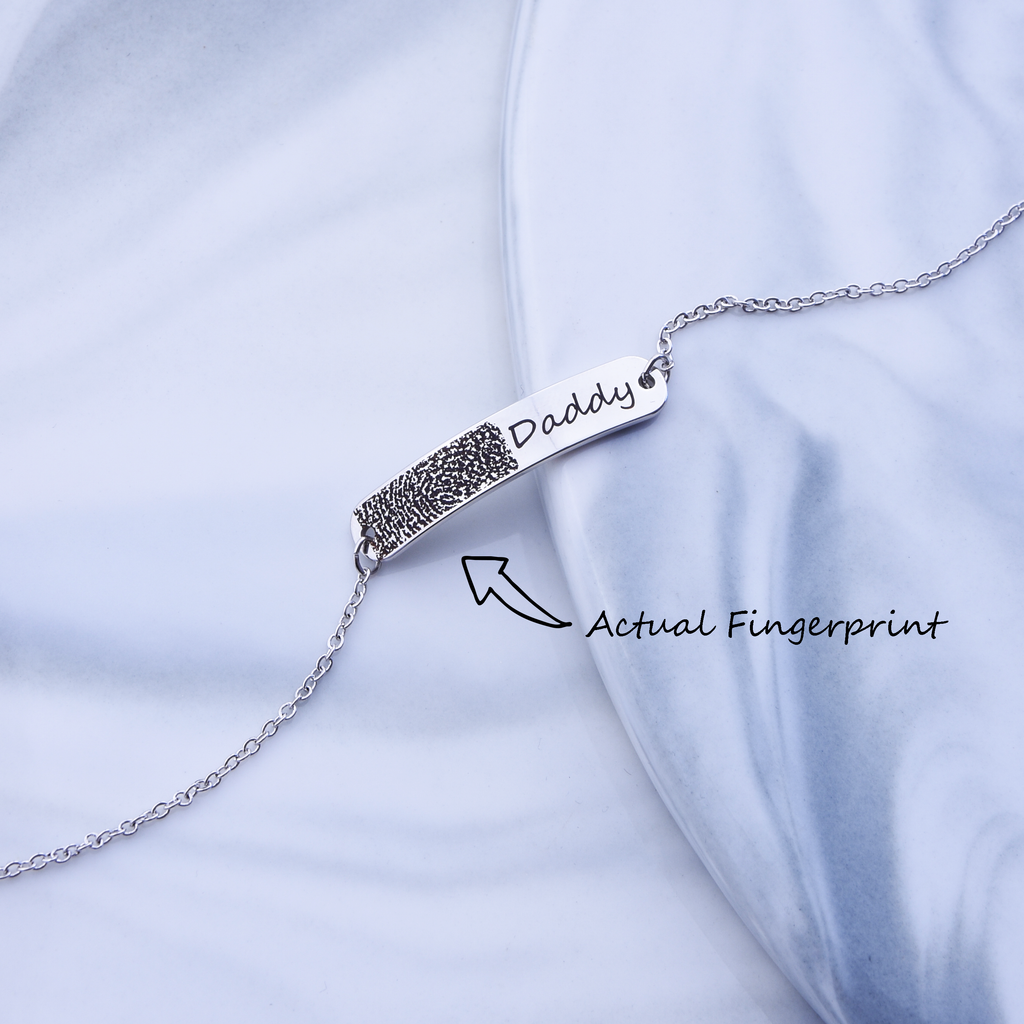 <transcy>Personalisierte Fingerabdruck-Armband-Geschenke für ihren Fingerabdruck-Namensarmband-Hochzeitstag-Geschenk</transcy>