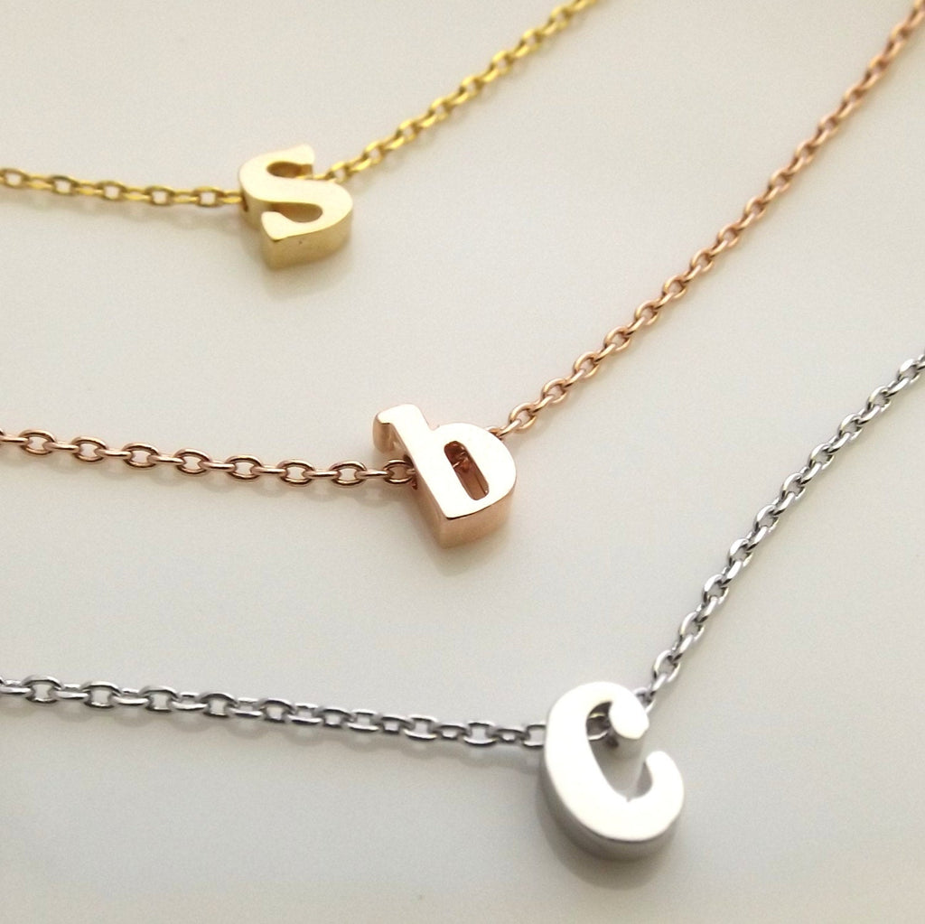 Children's lowercase initial bracelet, flower girl gift, flower girl bracelet 