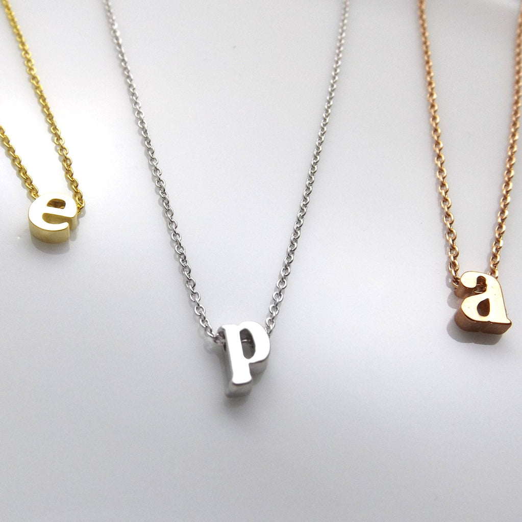 Initial choker rose gold silver or gold dainty letter choker minimal delicate lowercase initial necklace teen gift best friend birthday gift