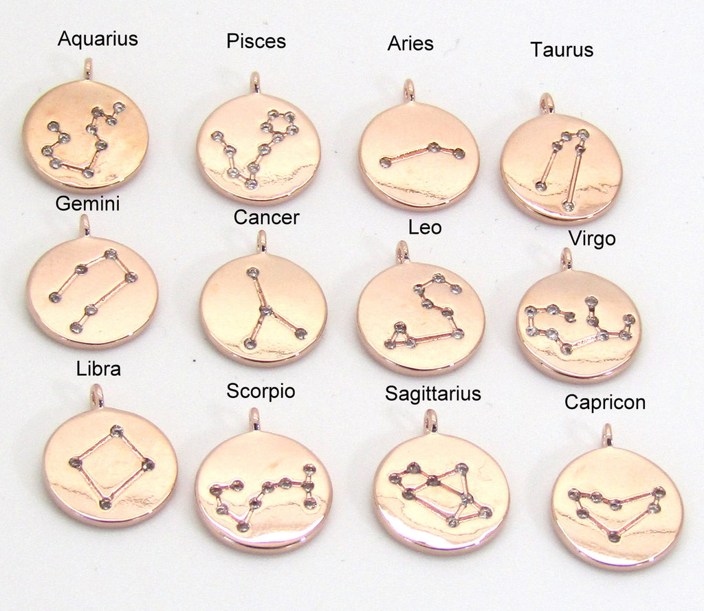 Zodiac Constellations Earrings-Gifts For Her Birthday Gifts- Silver Rose Gold or Gold-Star Sign Earrings- Constellation Jewellery