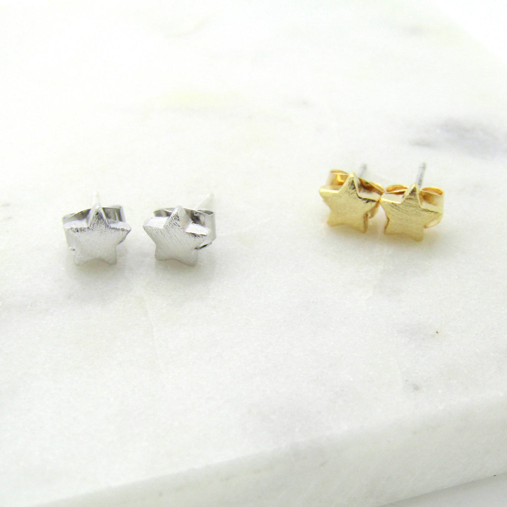 Tiny Star Earrings Sterling Silver or Gold//Single or Pair//Tiny Cartilage Stud//Small Minimalist Earrings//Tiny Earrings//Bridesmaid Gift//