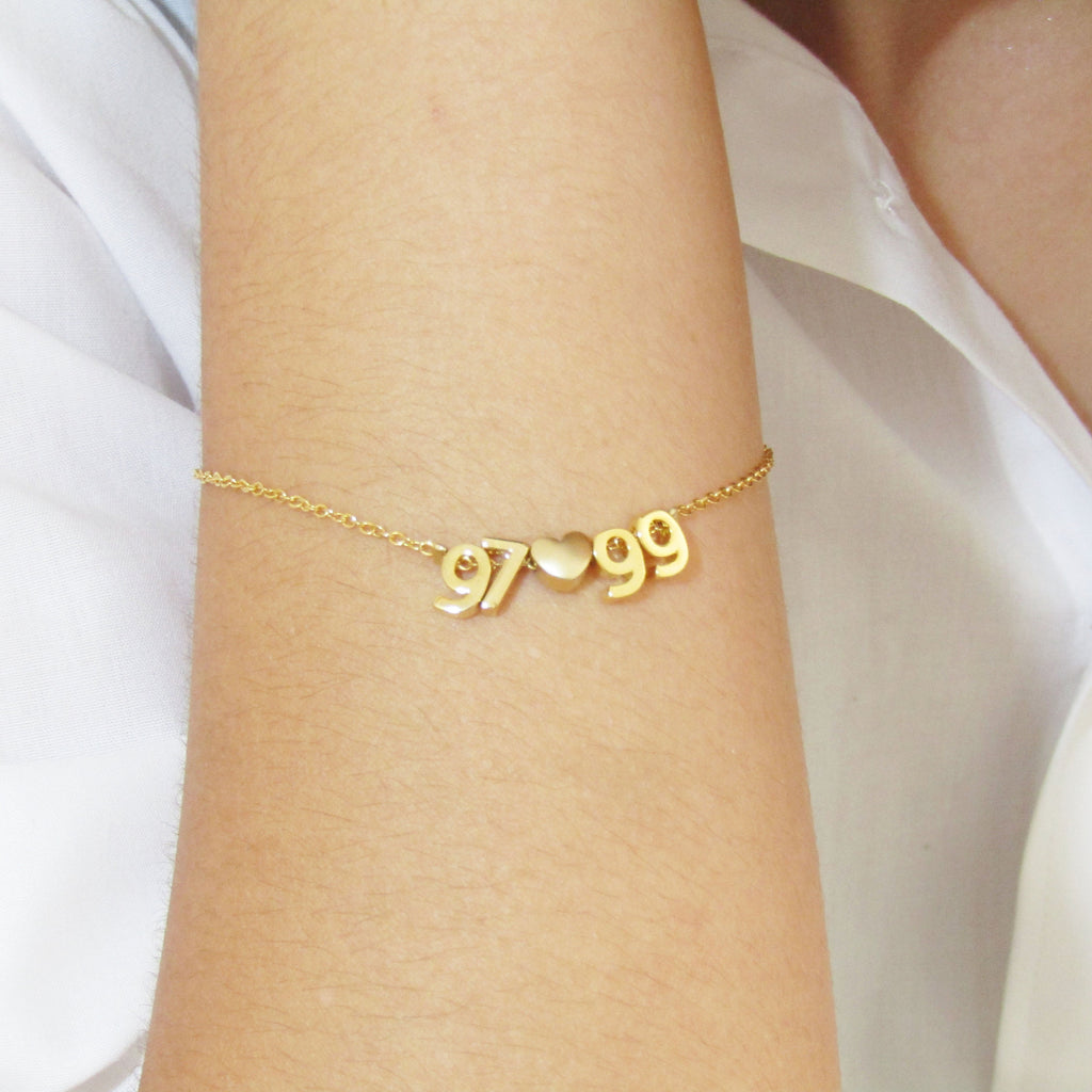 Date Bracelet, Silver, Rose Gold or 16k Gold Plated