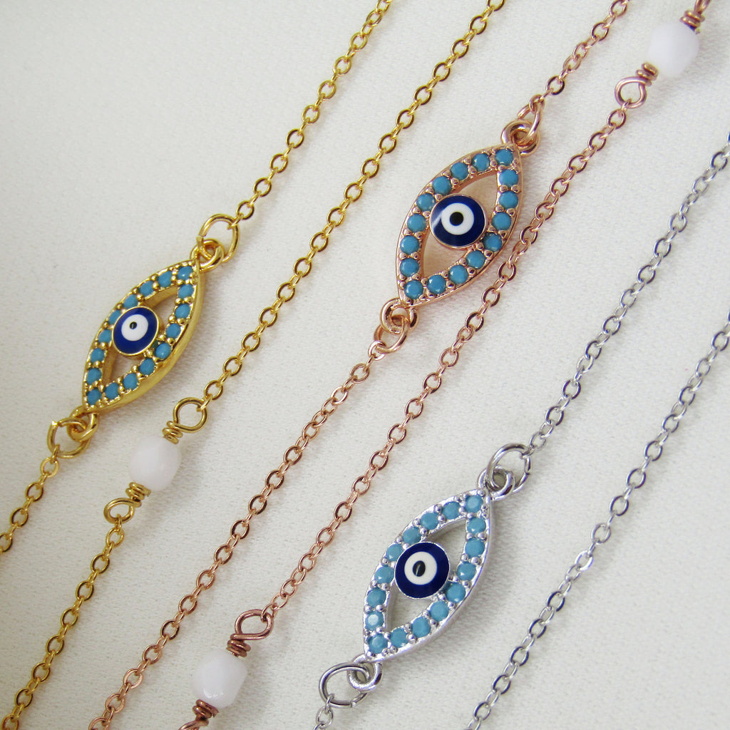 Evil eye necklace, greek evil eye choker, evil eye jewellery