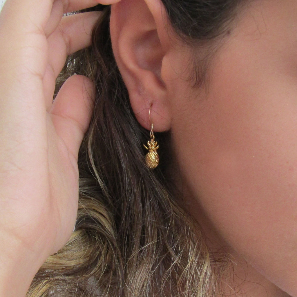 Pineapple Earrings Silver Rose Gold Gold Filled Pineapple Tropical Summer Earrings Pineapple Jewelry Womens Teen Girls Pineapple Earrings