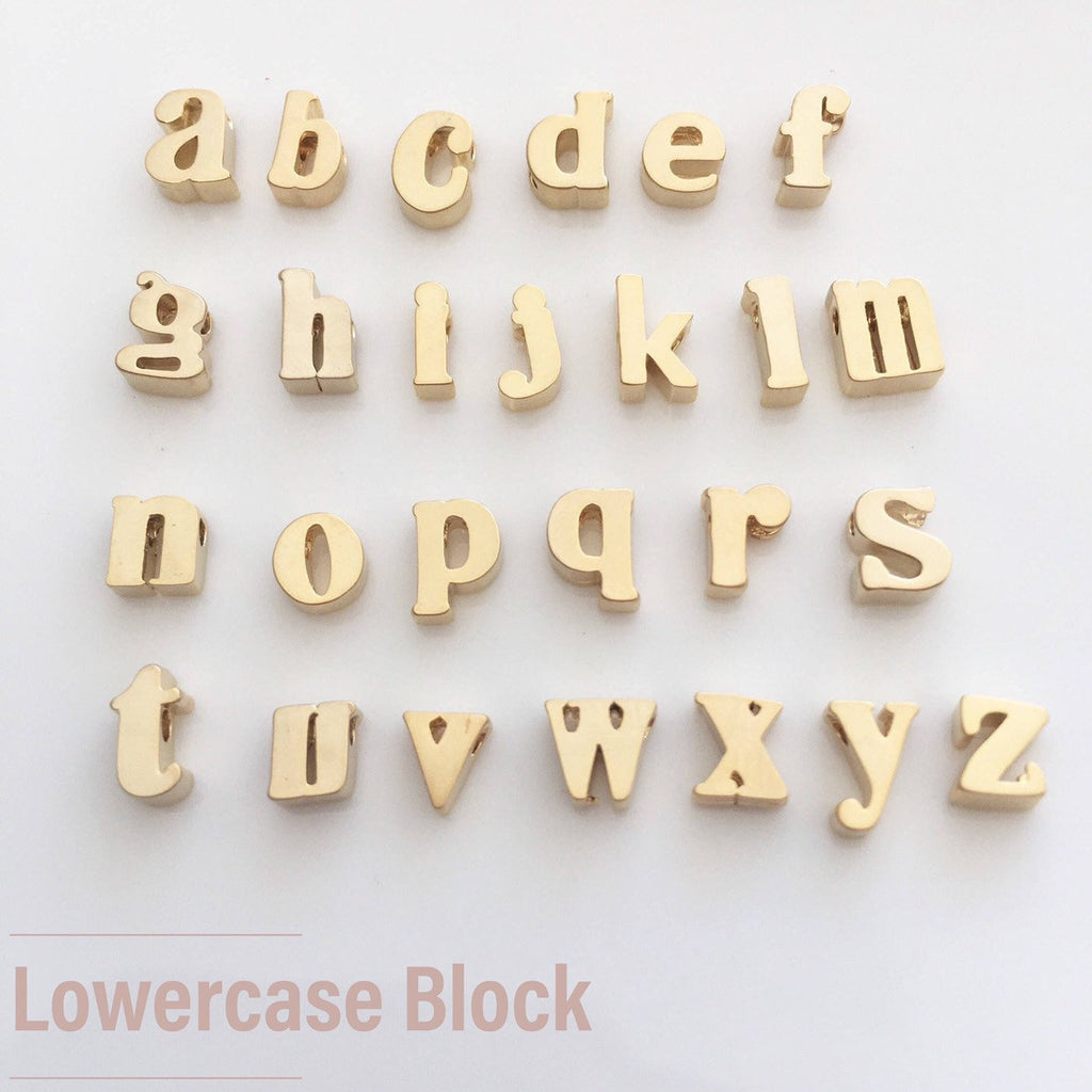 Add an initial to your jewelry//silver rose gold or 16 k gold plated//lowercase cursive, lowercase block or uppercase