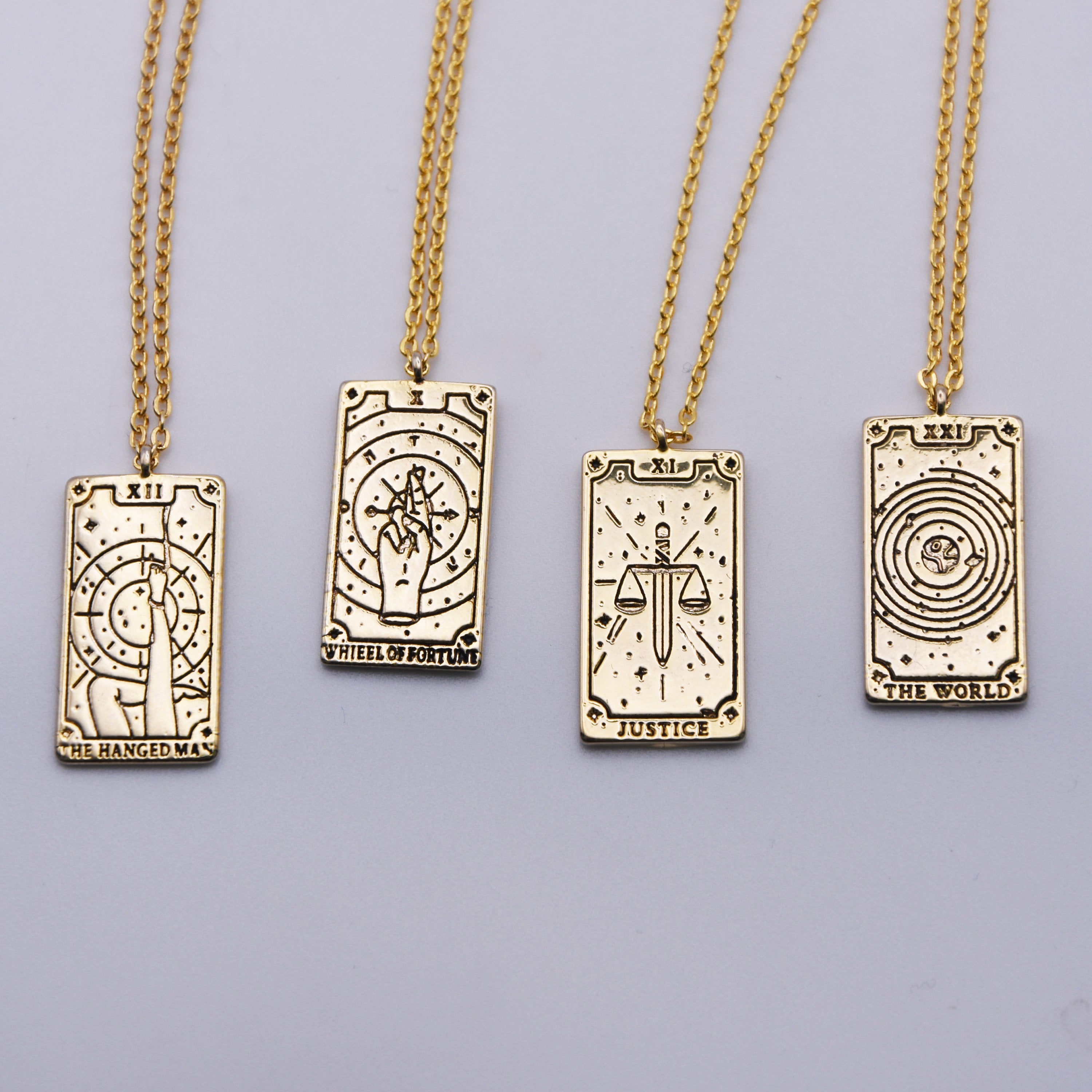 The Strength Tarot Card Necklace, 24K Gold Vermeil Pendant – WOMUSE