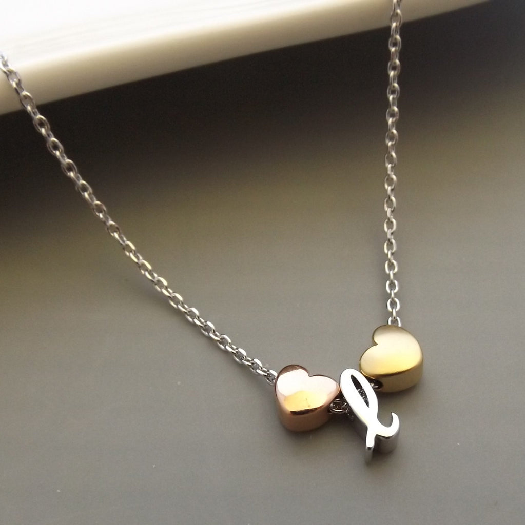 Children's Initial Necklace,Kids Necklace,Flower Girl Gift Idea