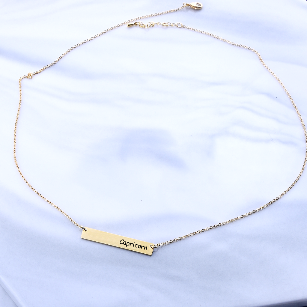 Zodiac Bar Necklace Zodiac Sign Necklace Star Sign Necklace  Birthday Gift